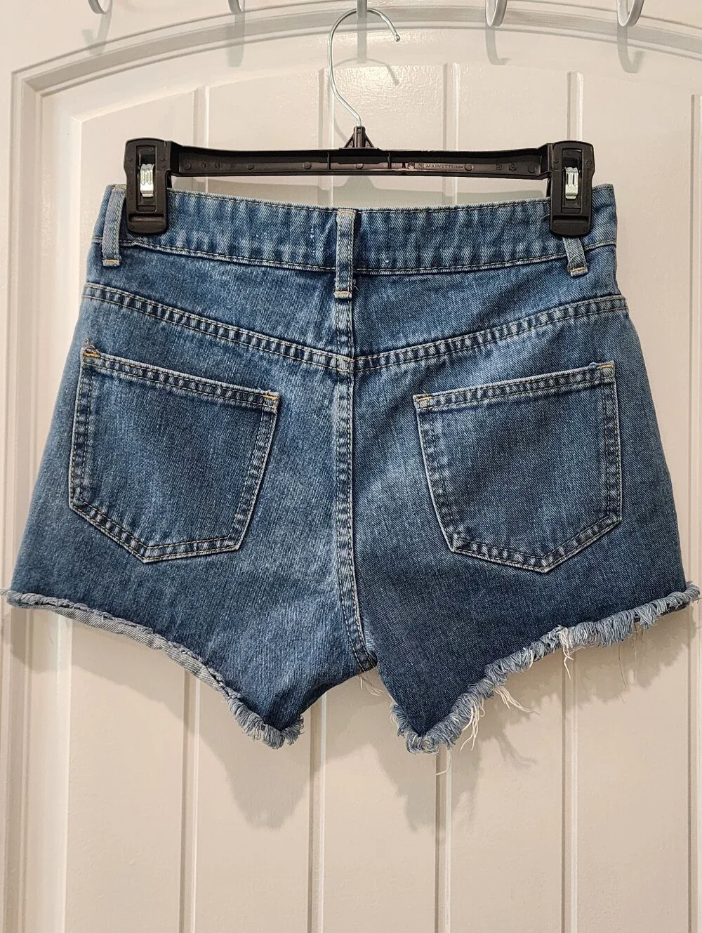 Distressed Denim Cut Off Shorts